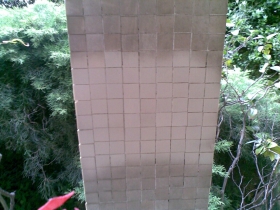 Esempio pulizia mosaici - Sabbiature Lamature