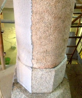 Colonne granito - Sabbiature Lamature