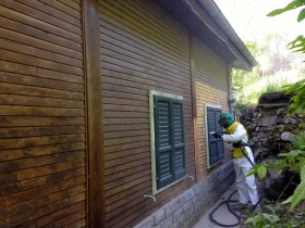 Sabbiatura baite e case in legno - Sabbiature Lamature 