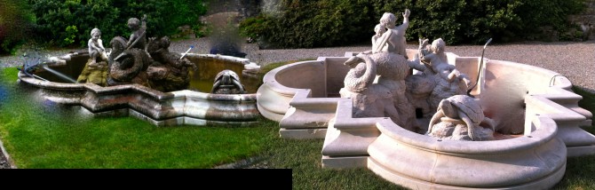 Fontana prima e dopo - Sabbiature Lamature